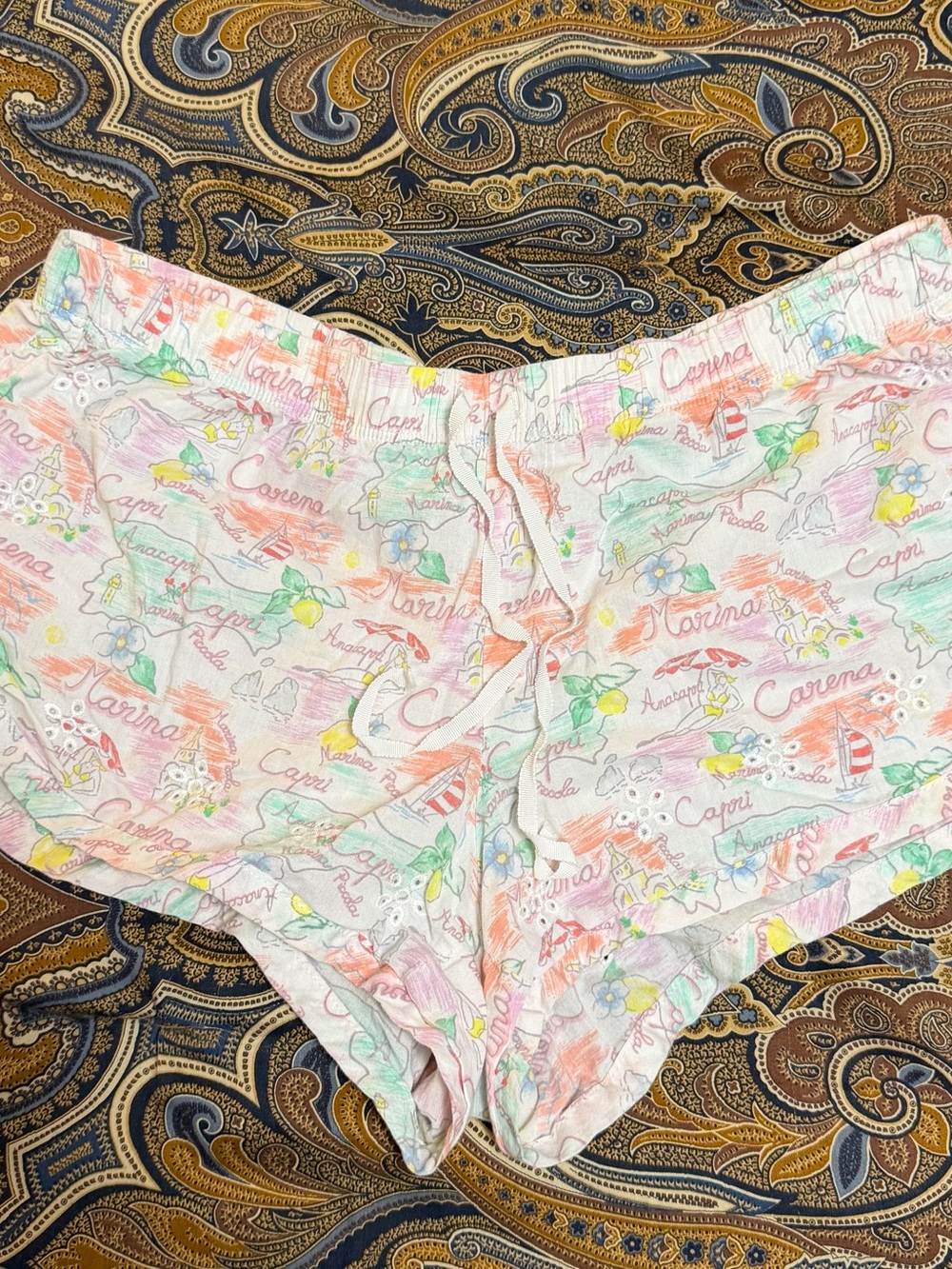 Victoria's Secret Pastel Multicolor Printed Sleep Shorts size xs